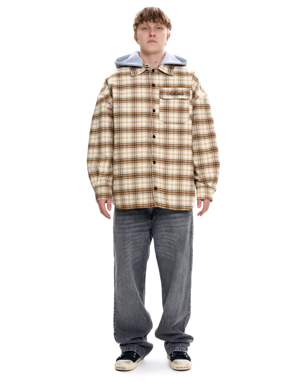 Куртка-рубашка со съемным капюшоном LOST SIGNAL MEN Beige-black