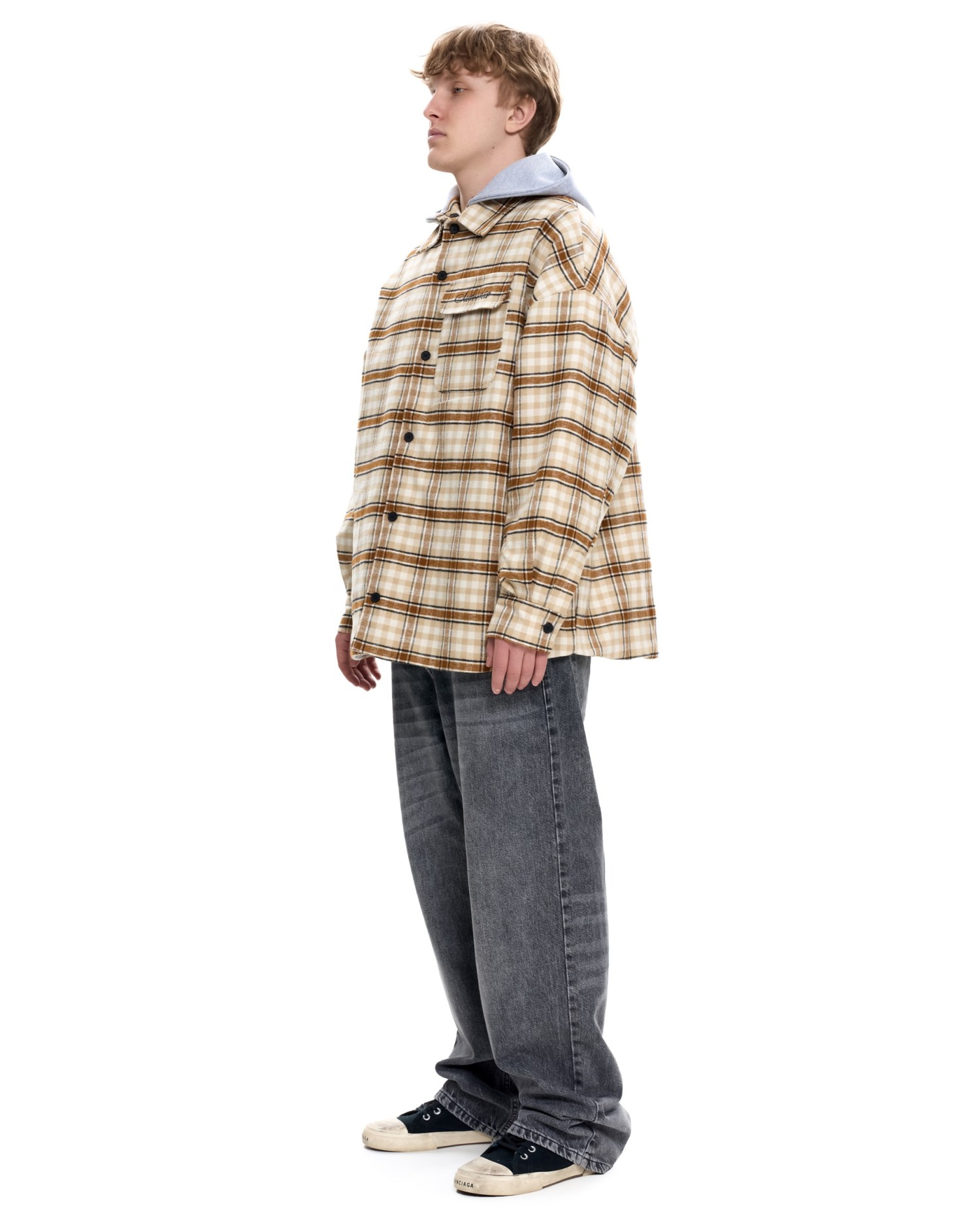 Куртка-рубашка со съемным капюшоном LOST SIGNAL MEN Beige-black