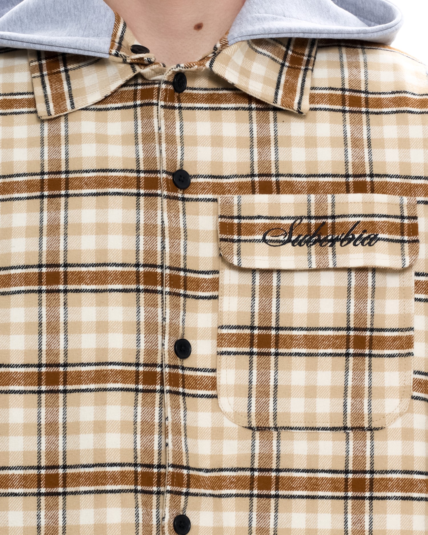 Куртка-рубашка со съемным капюшоном LOST SIGNAL MEN Beige-black