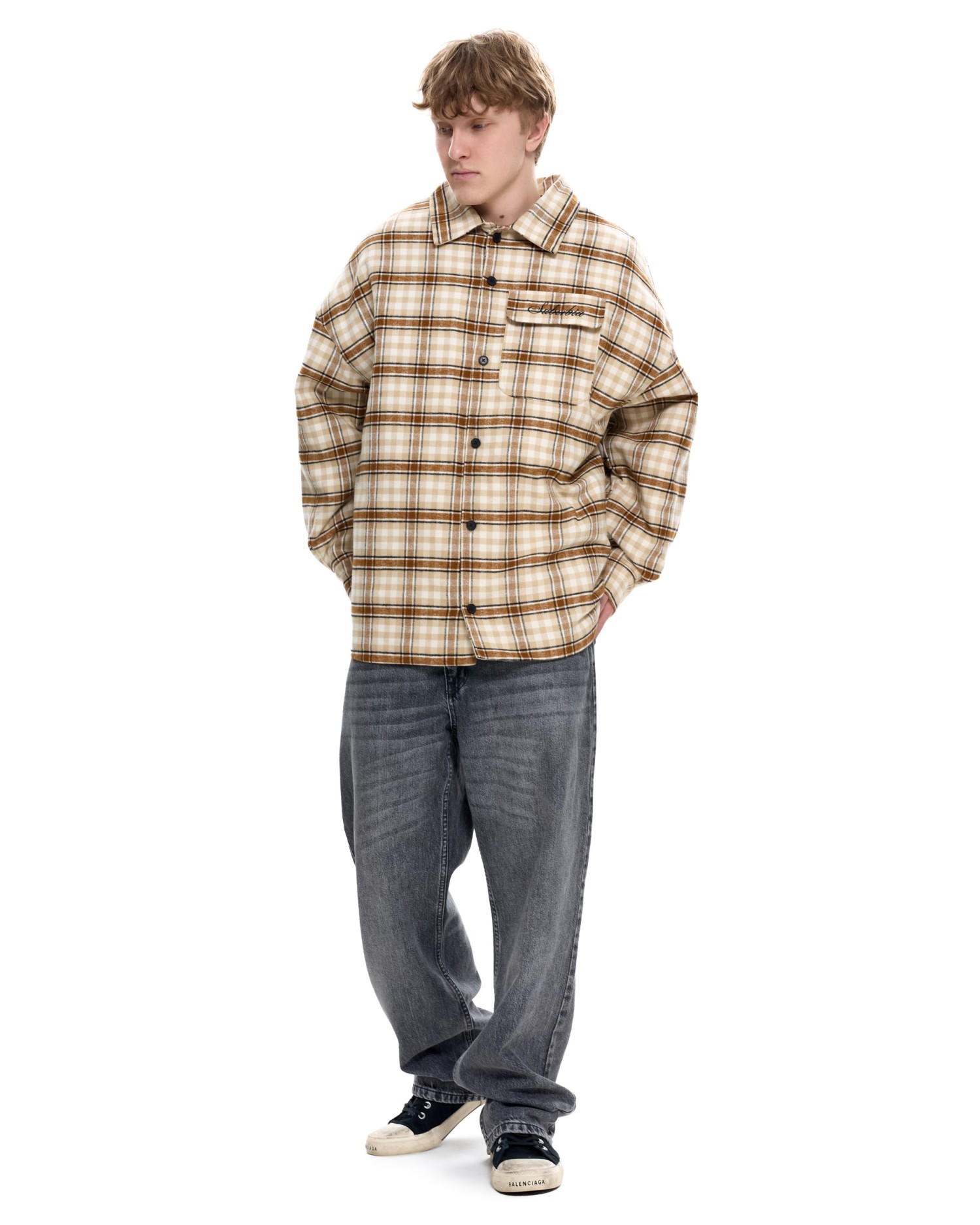 Куртка-рубашка со съемным капюшоном LOST SIGNAL MEN Beige-black