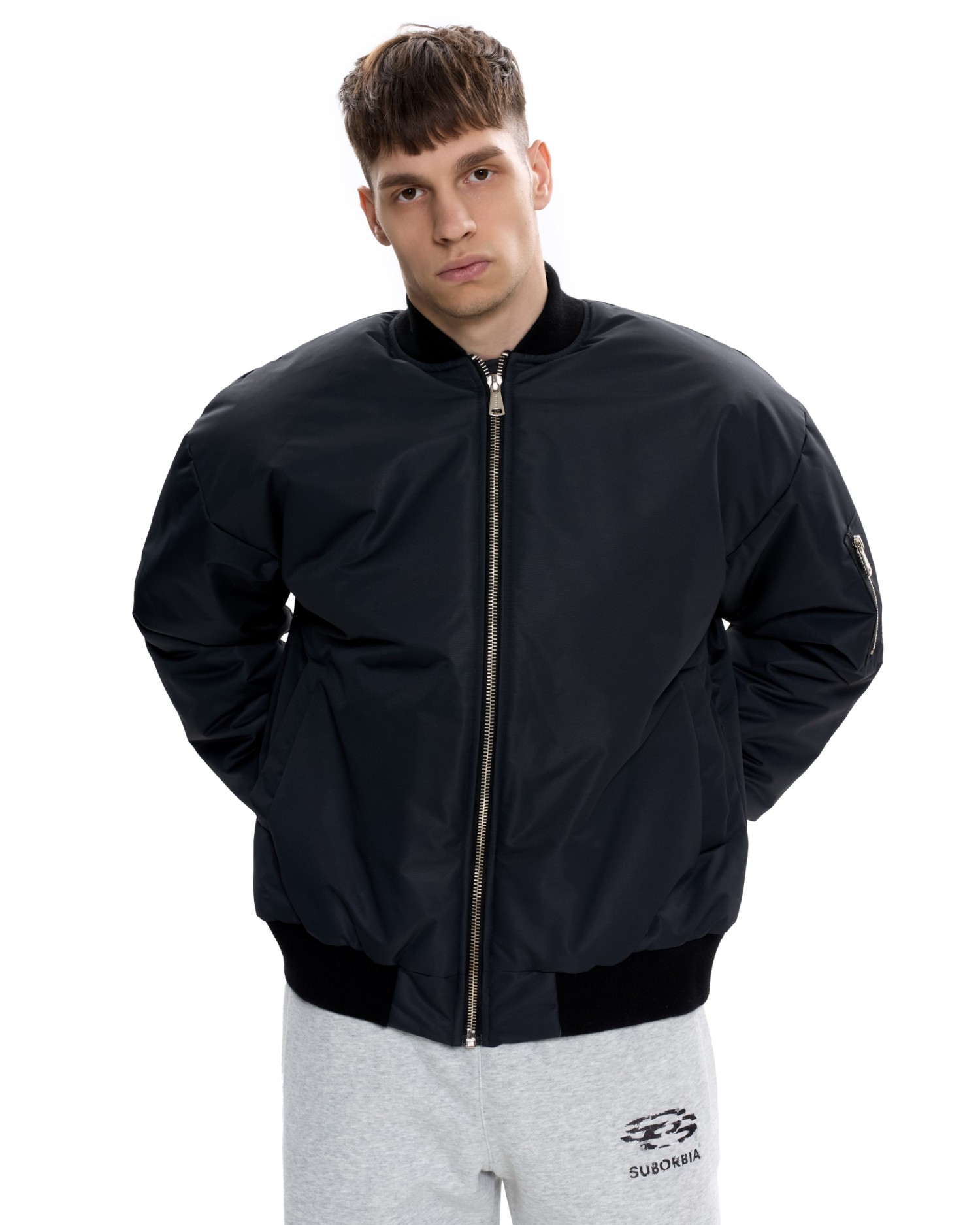 Бомбер HUNTER MEN Black