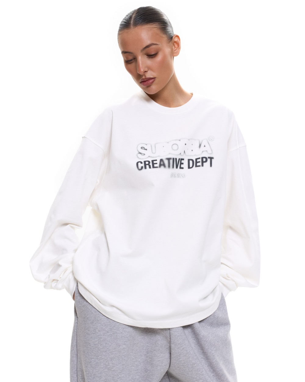 Лонгслив CD White