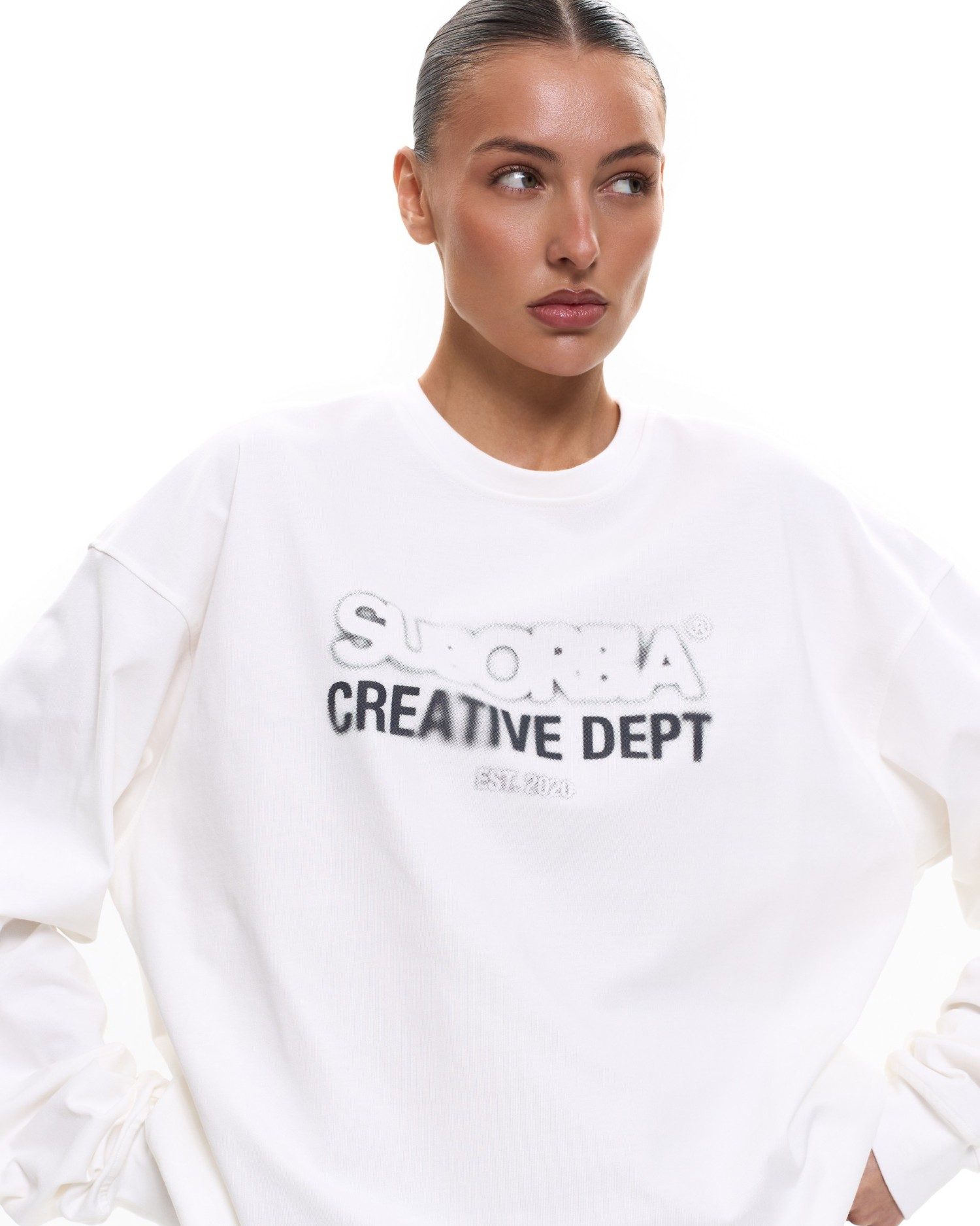 Лонгслив CD White