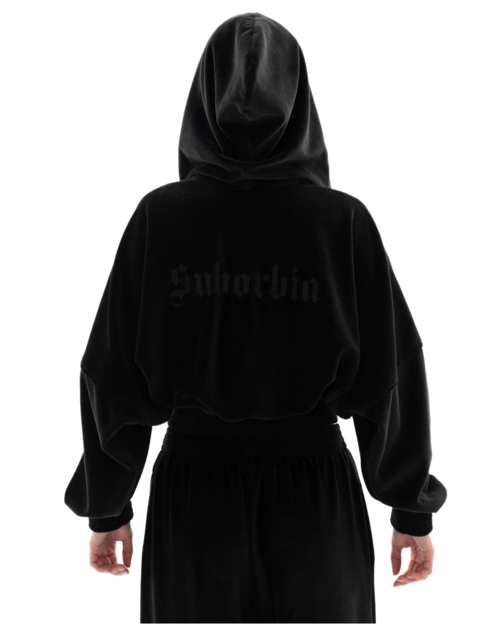 Велюр - костюм ROW с капюшоном (Black)