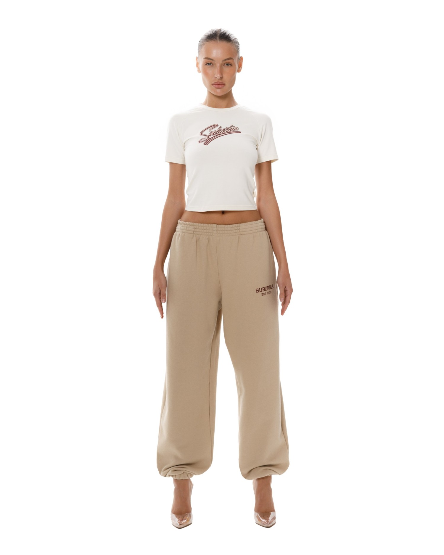 Джоггеры College Beige