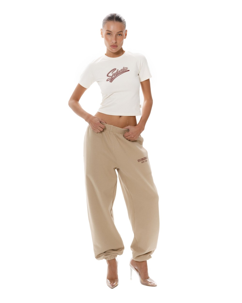 Джоггеры College Beige