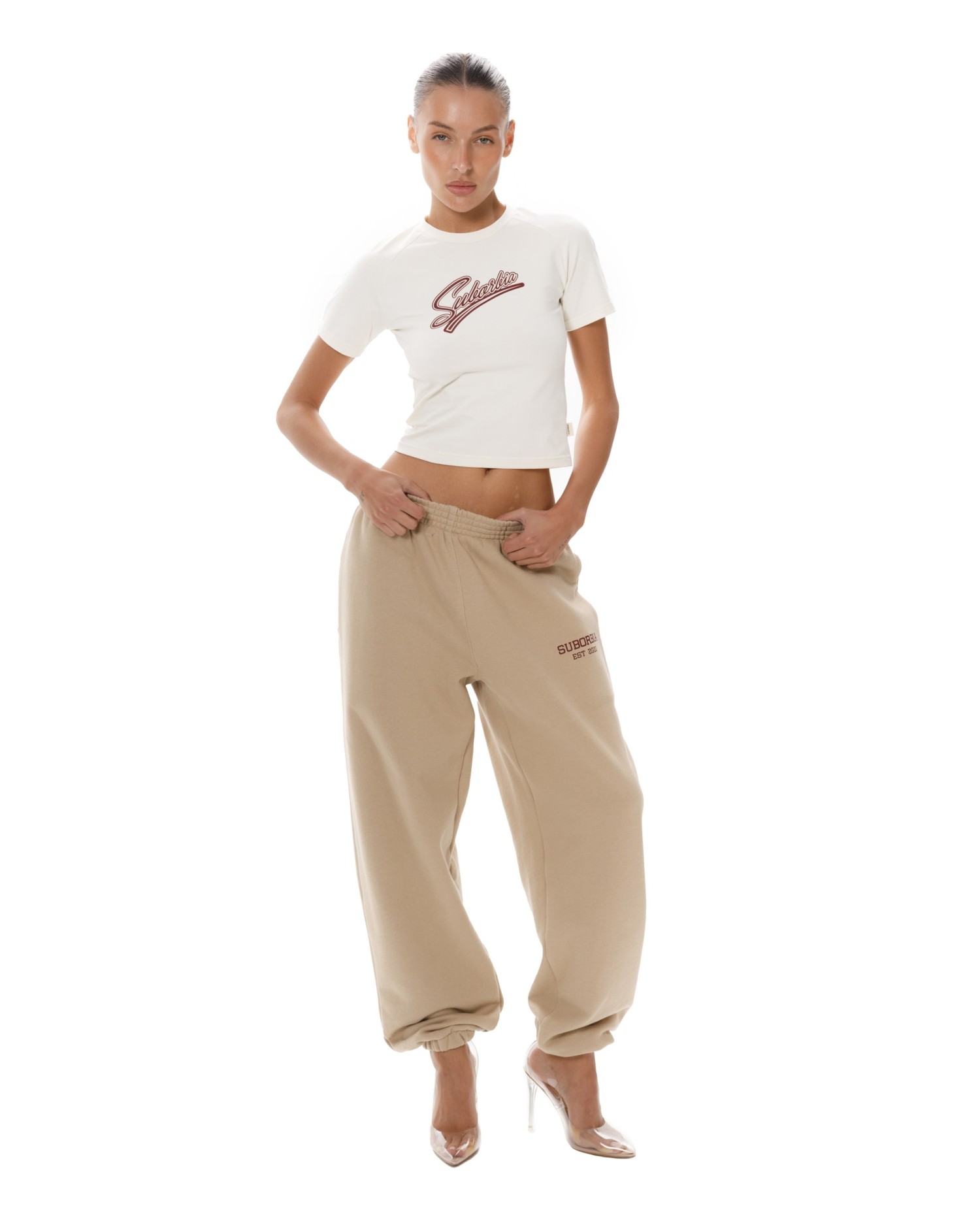 Джоггеры College Beige