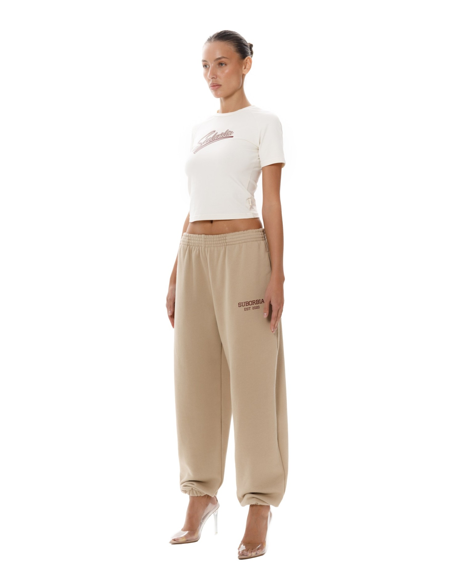 Джоггеры College Beige