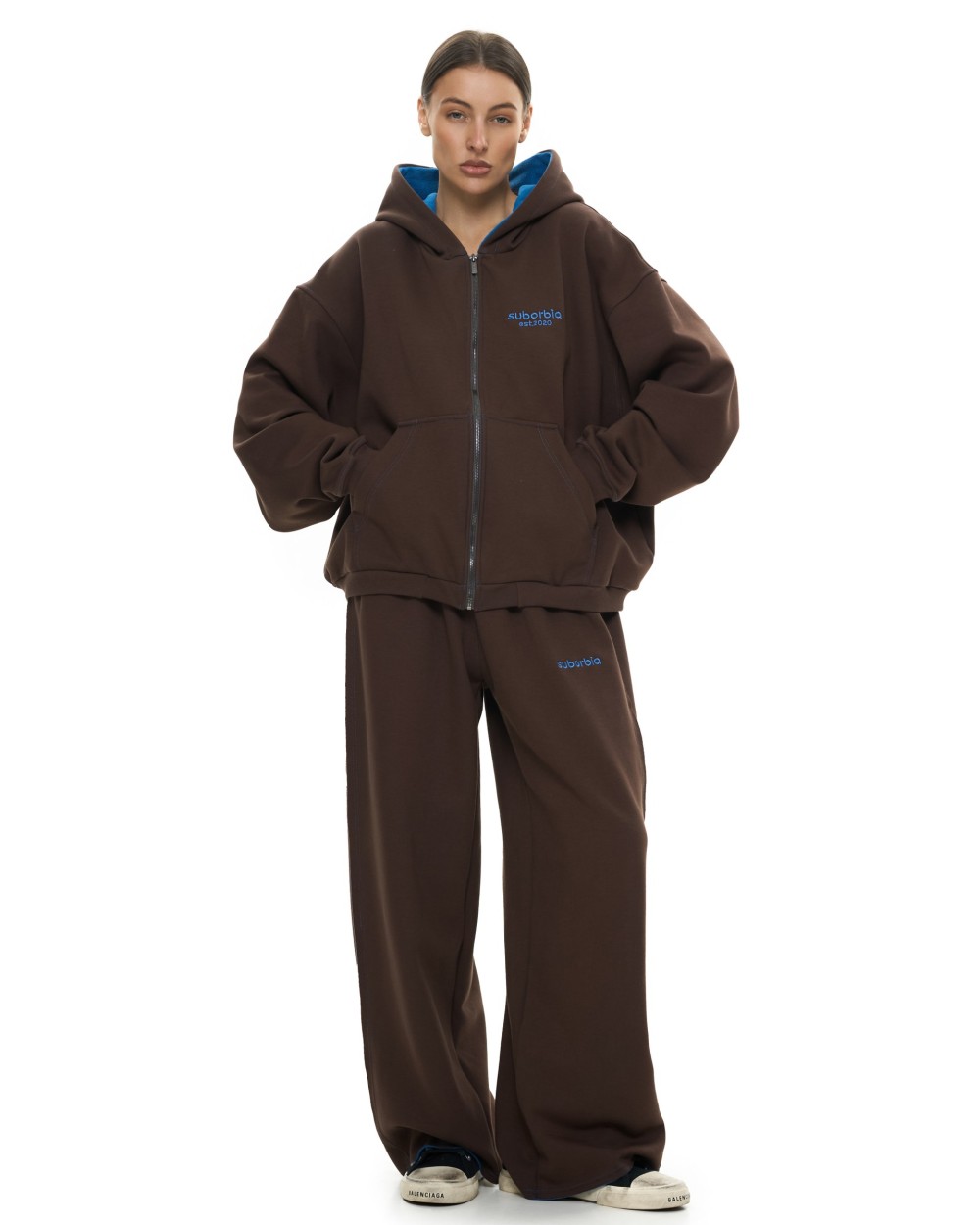 Брюки палаццо DOUBLE TROUBLE Brown