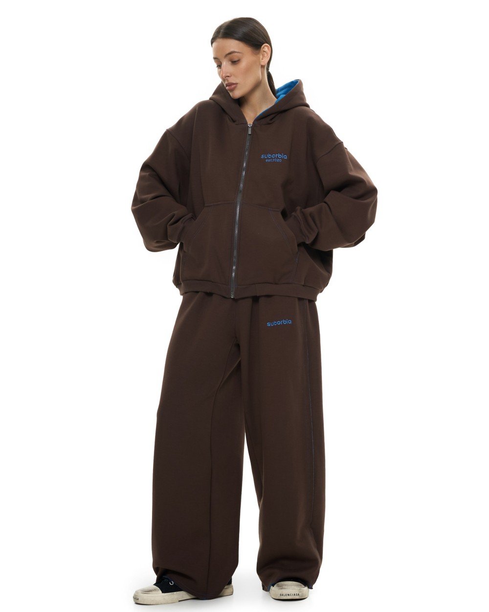 Брюки палаццо DOUBLE TROUBLE Brown