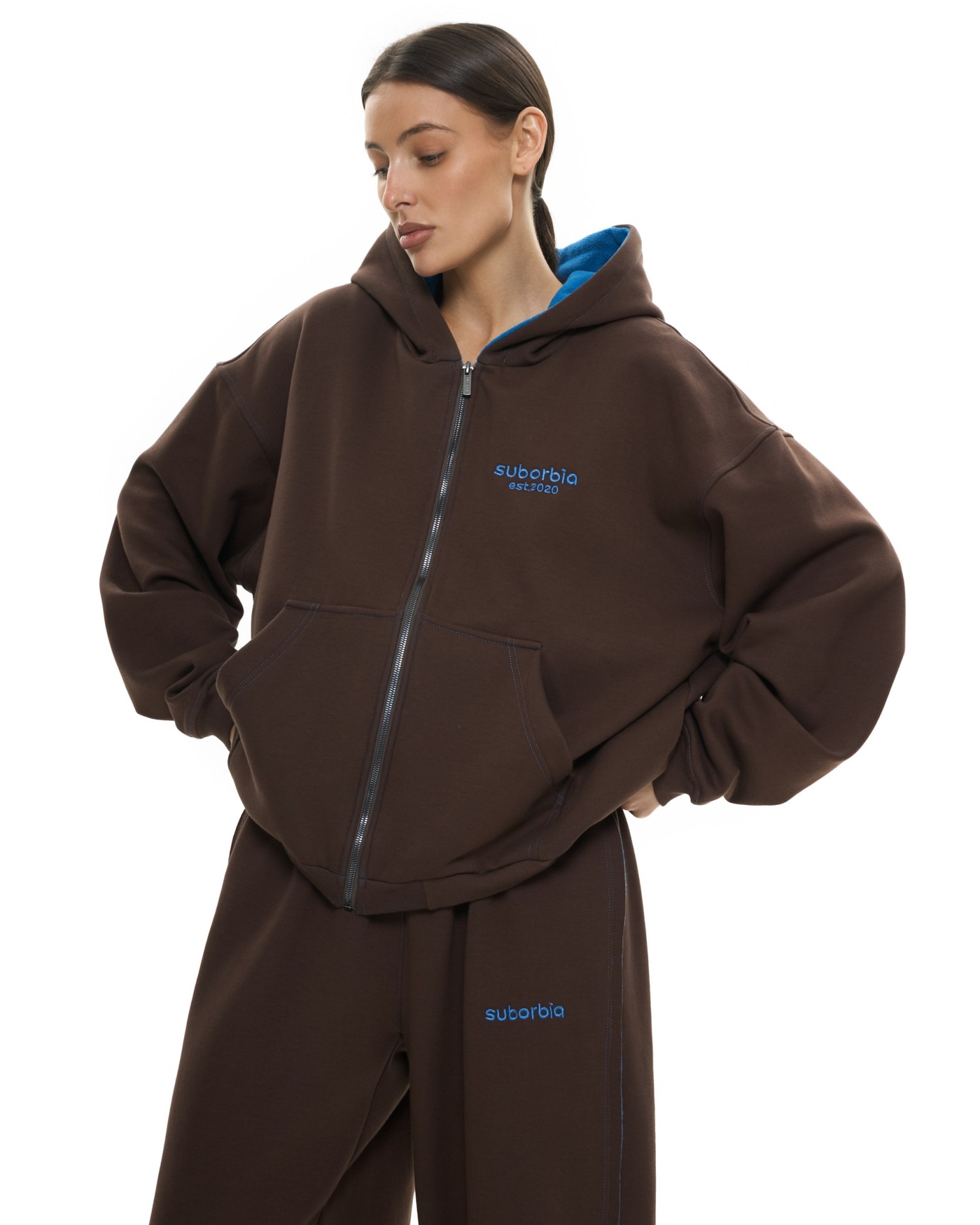 Брюки палаццо DOUBLE TROUBLE Brown