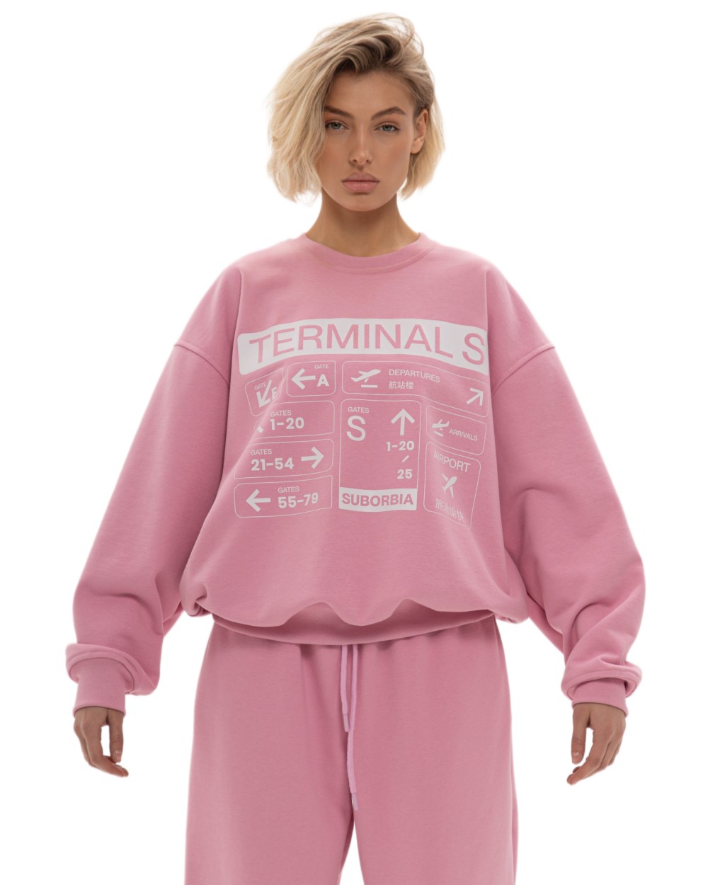 Свитшот TERMINAL S crystal rose