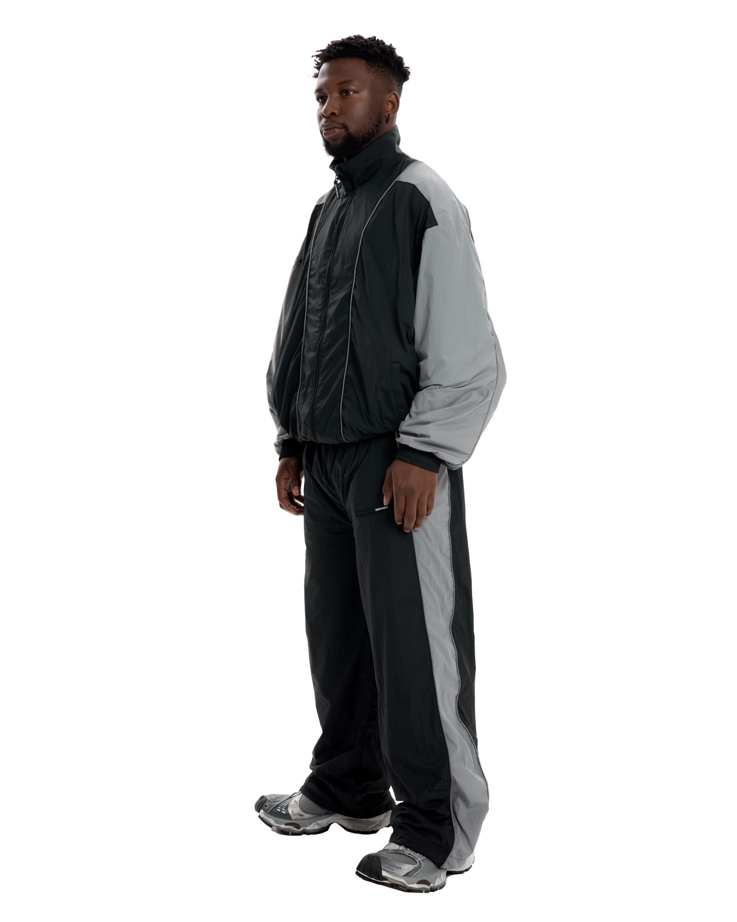 Костюм #404 MEN Black-Grey