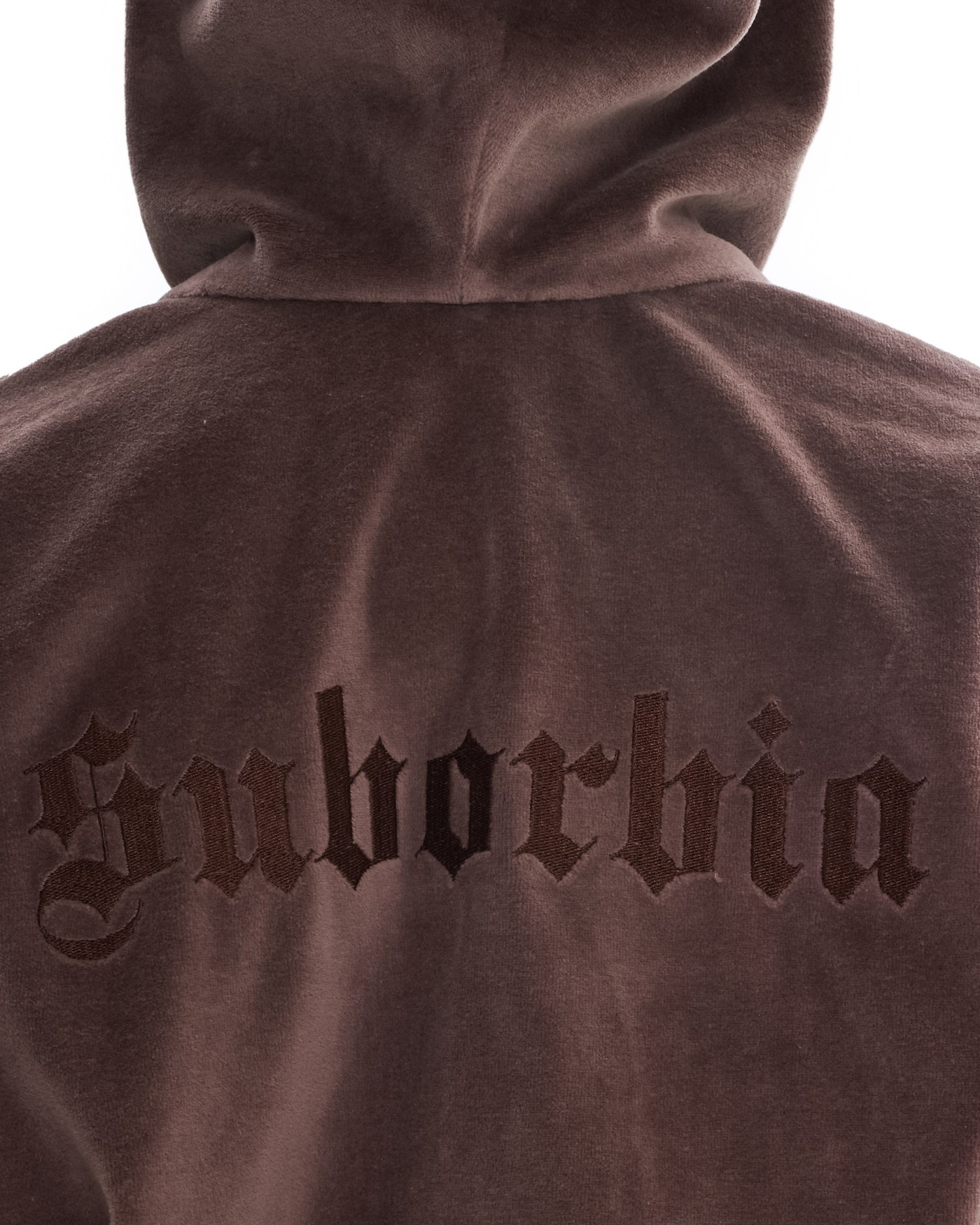 Костюм из велюра с капюшоном (палаццо) Коричневый