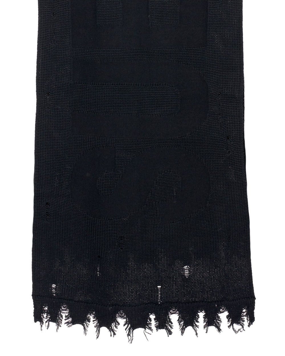 Шарф KNITTED TORN Classic black