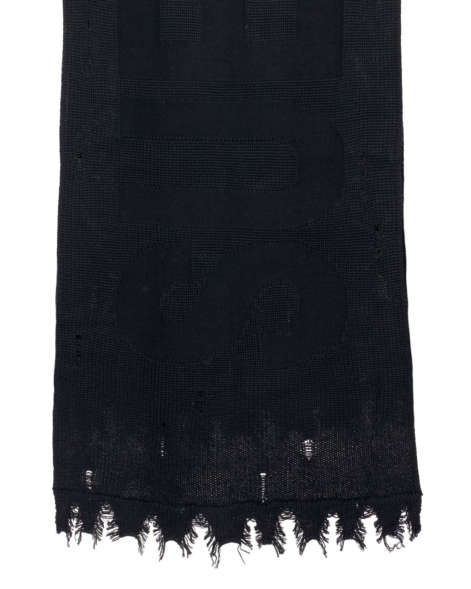 Шарф KNITTED TORN Classic black