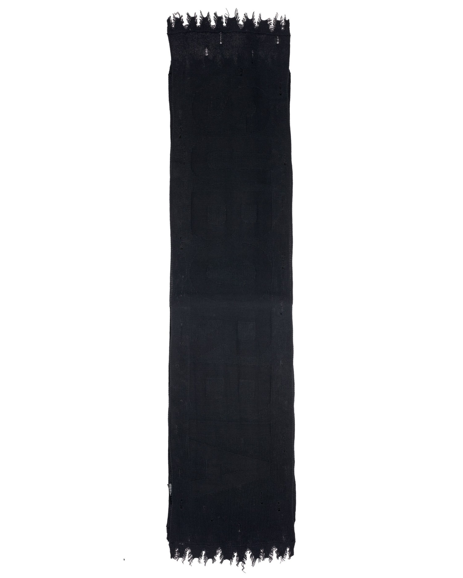 Шарф KNITTED TORN Черный