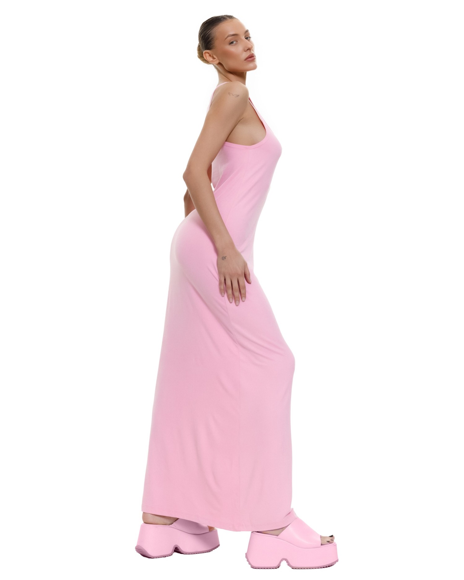Платье BASE CLASSIC maxi Pink