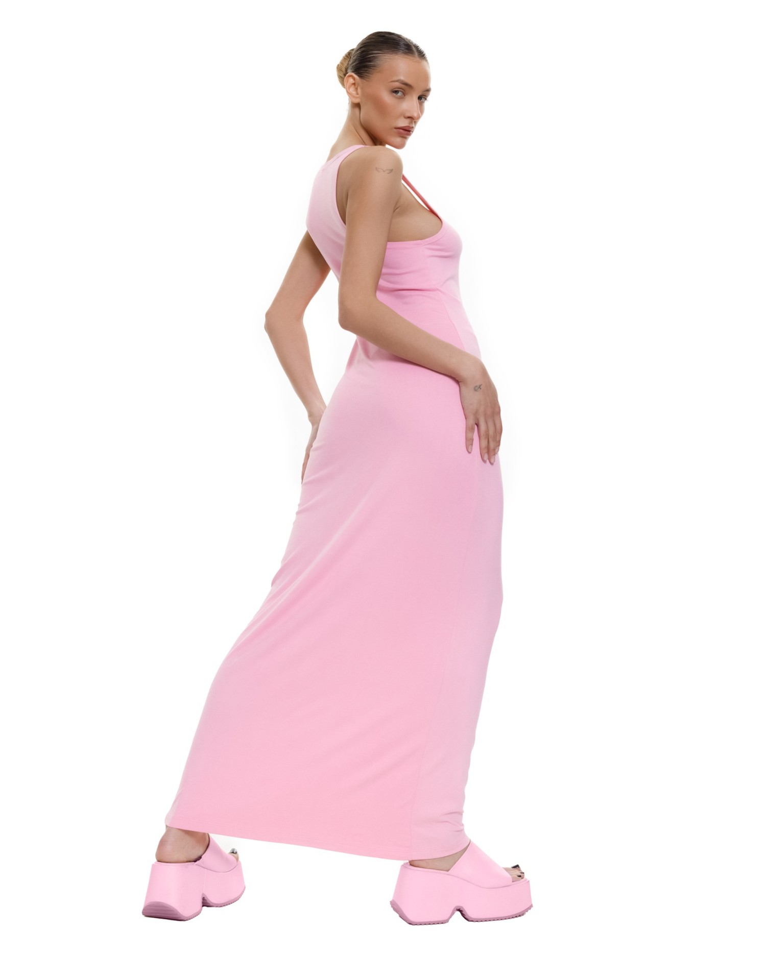 Платье BASE CLASSIC maxi Pink