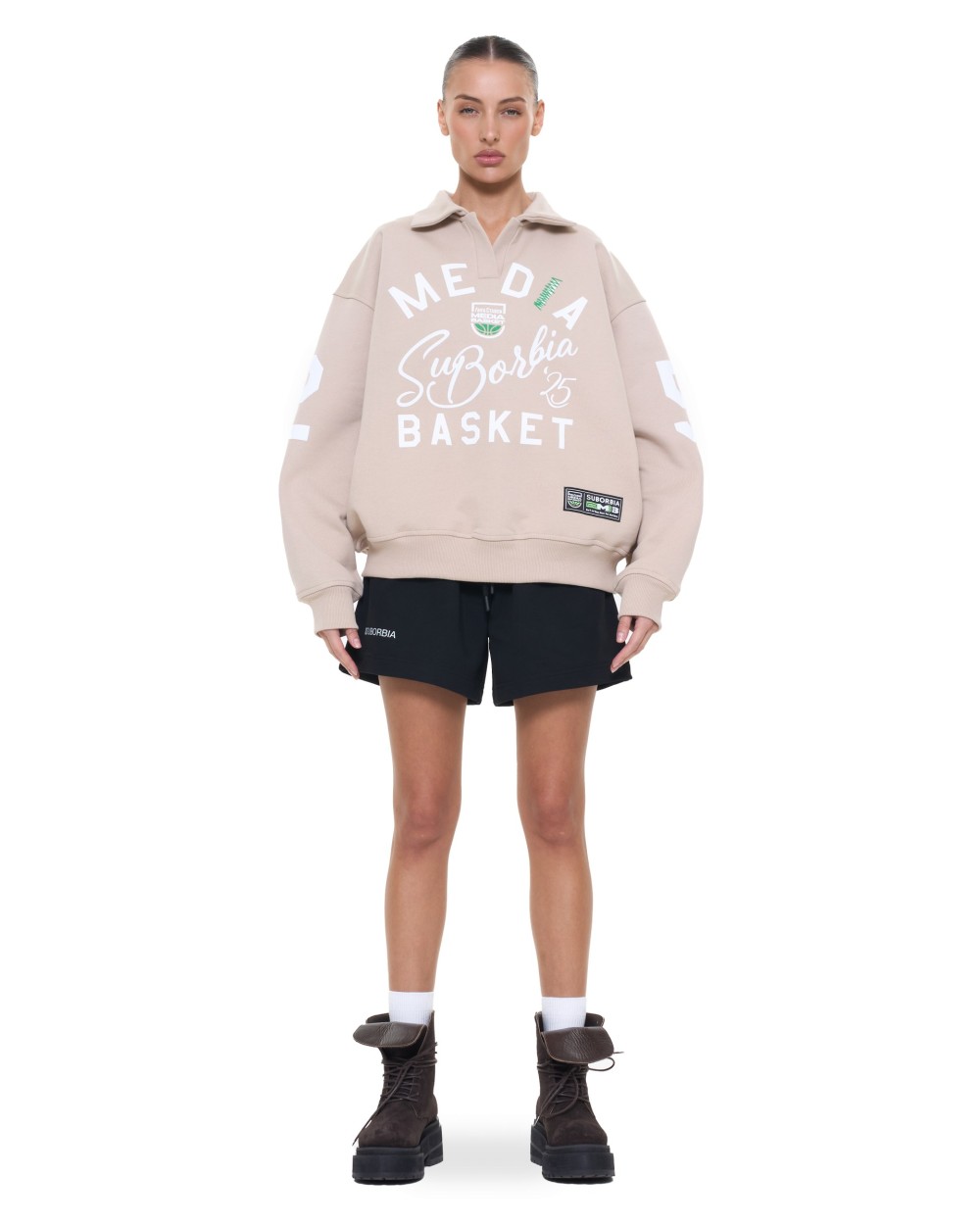 Свитшот-поло MEDIA BASKET Beige