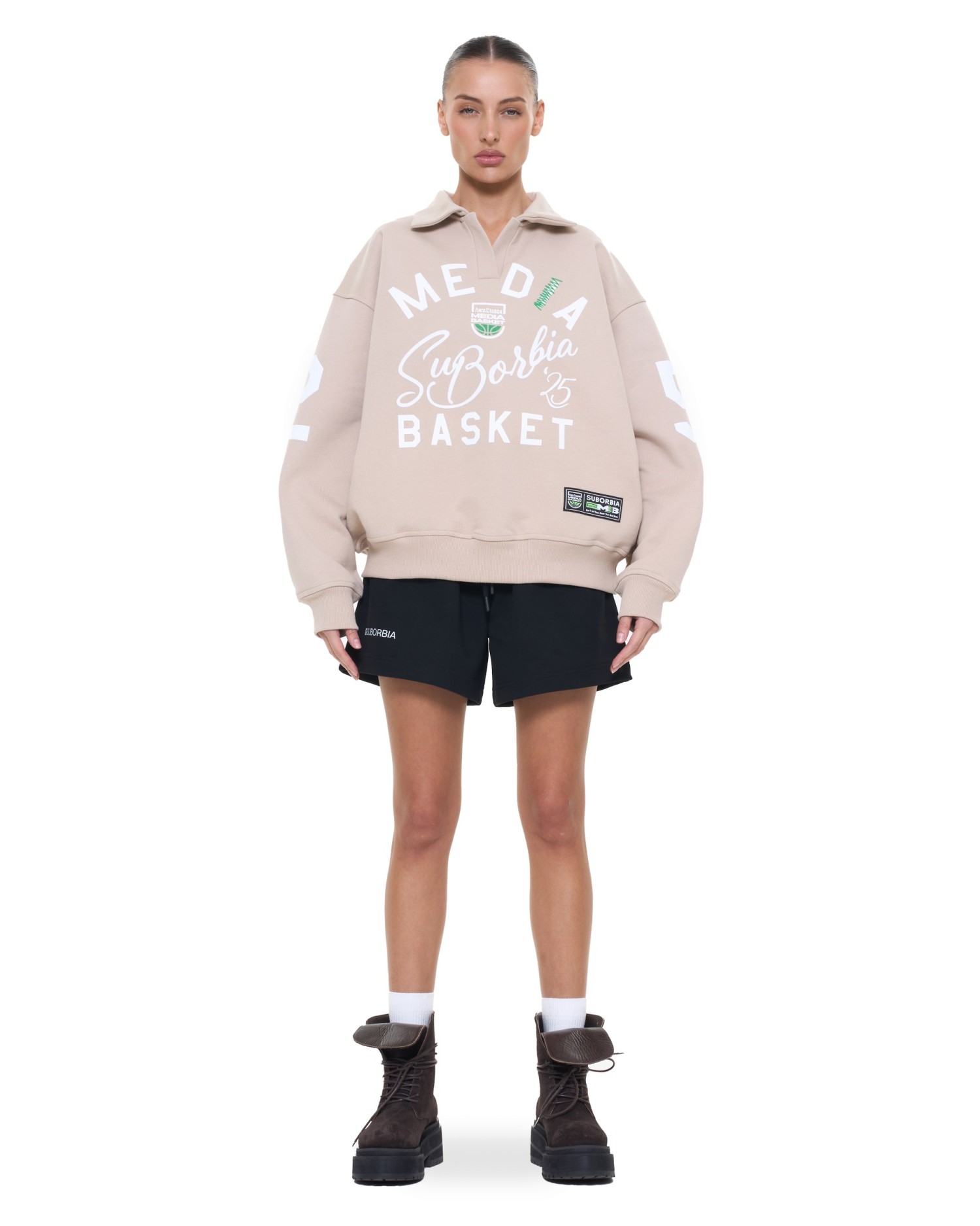 Свитшот-поло MEDIA BASKET Beige