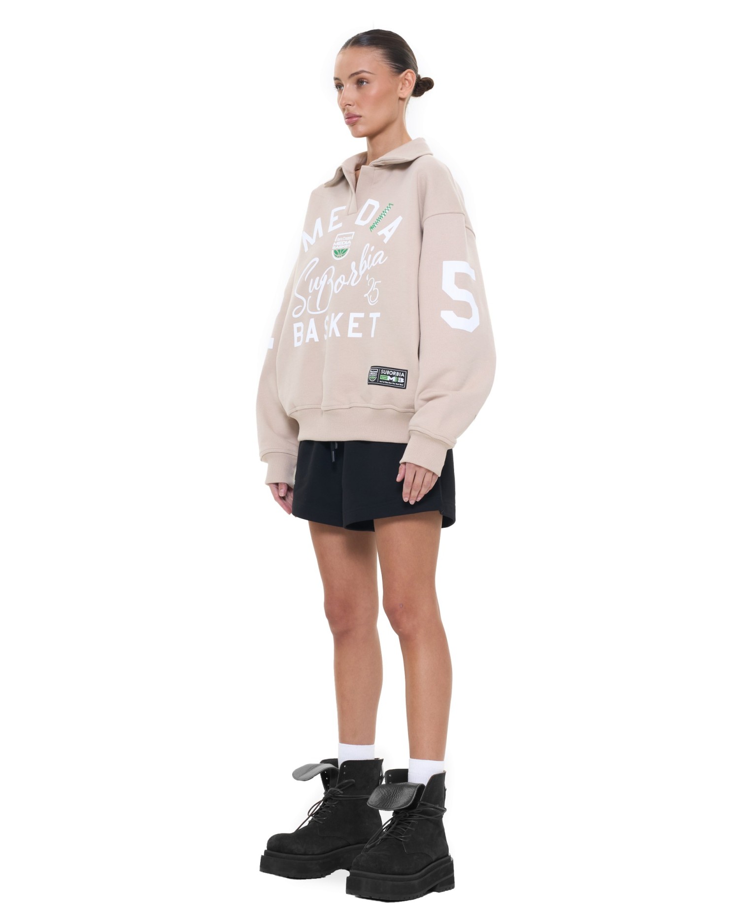 Свитшот-поло MEDIA BASKET Beige