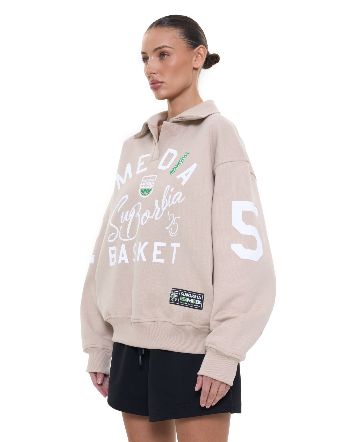 Свитшот-поло MEDIA BASKET Beige