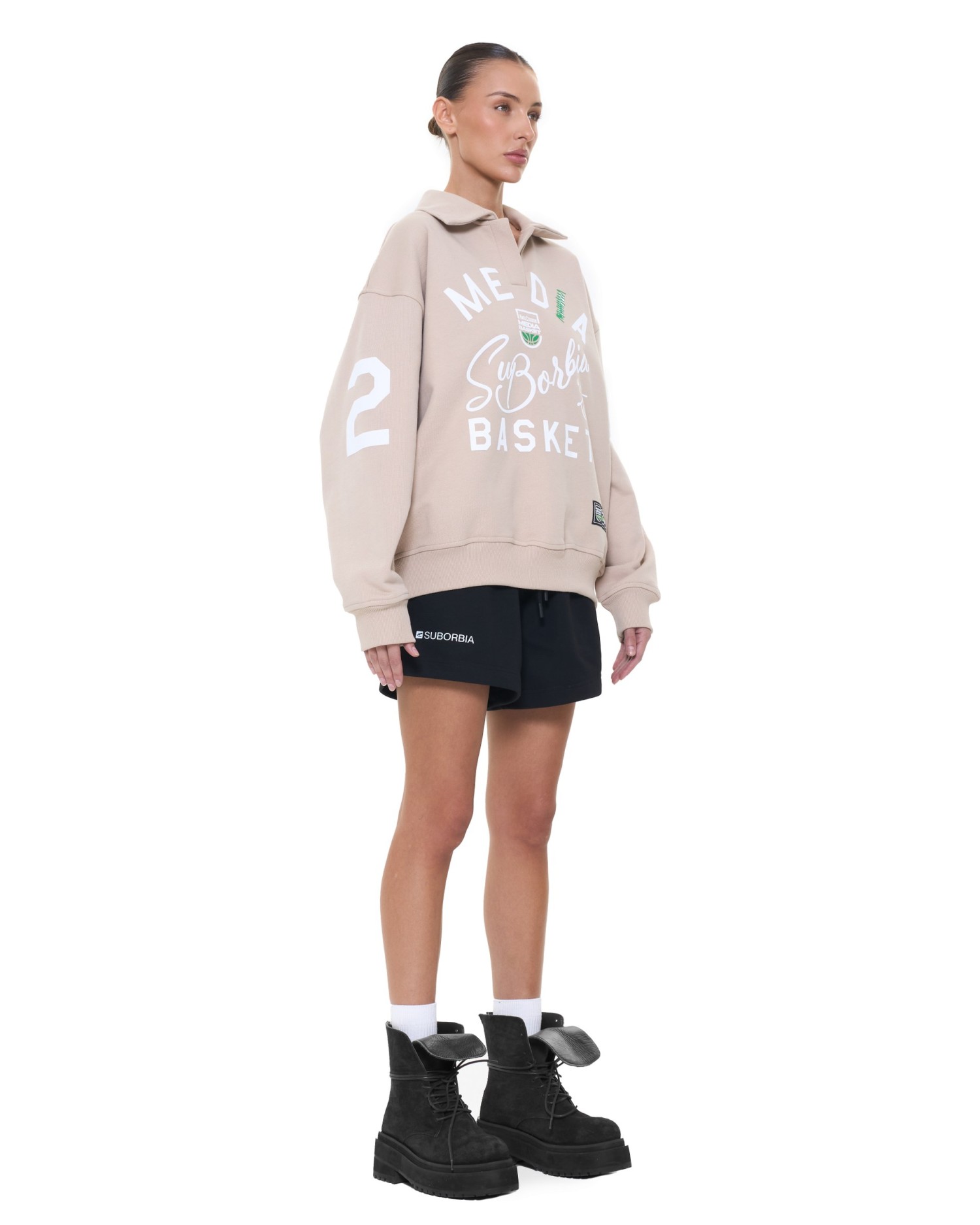 Свитшот-поло MEDIA BASKET Beige