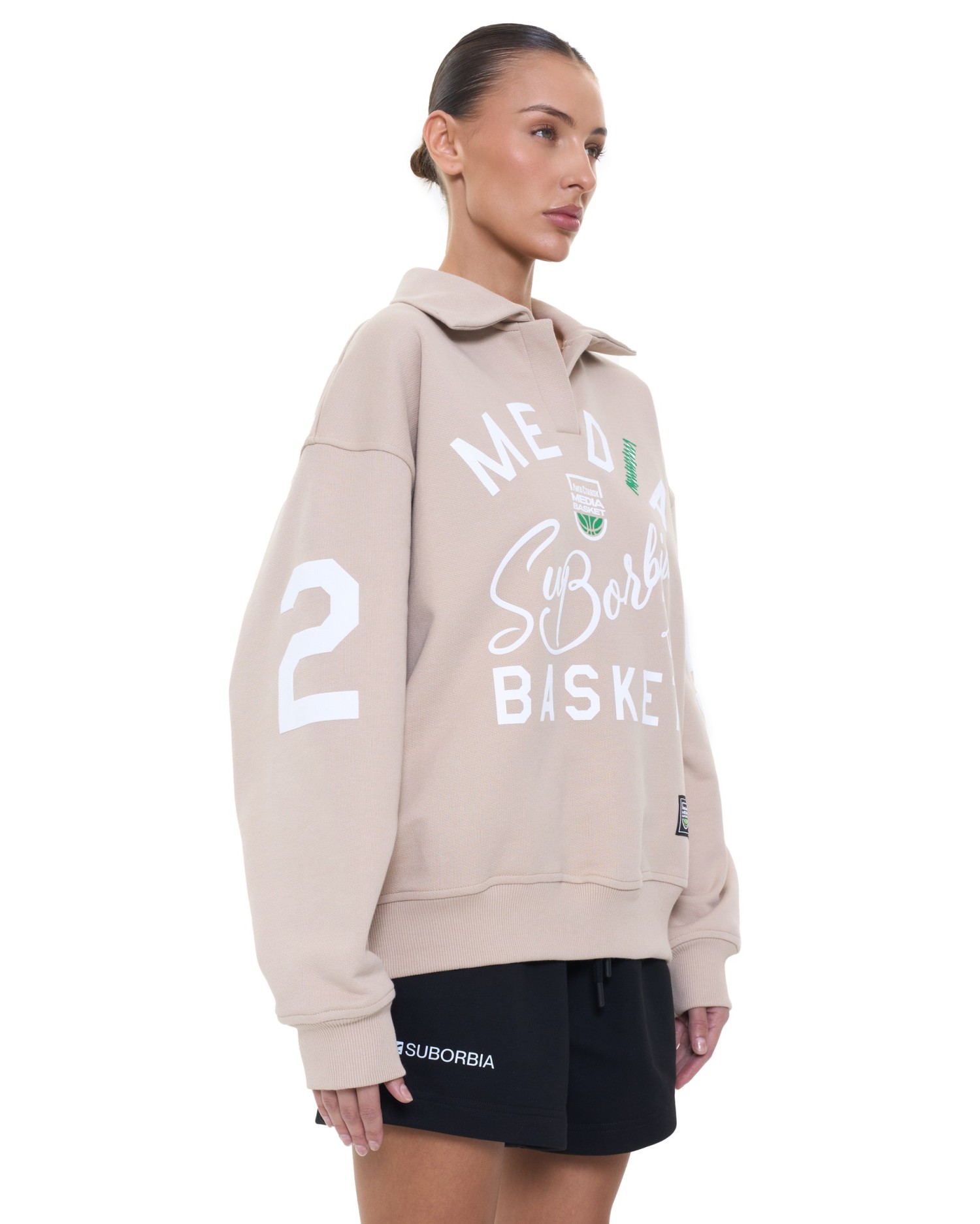 Свитшот-поло MEDIA BASKET Beige