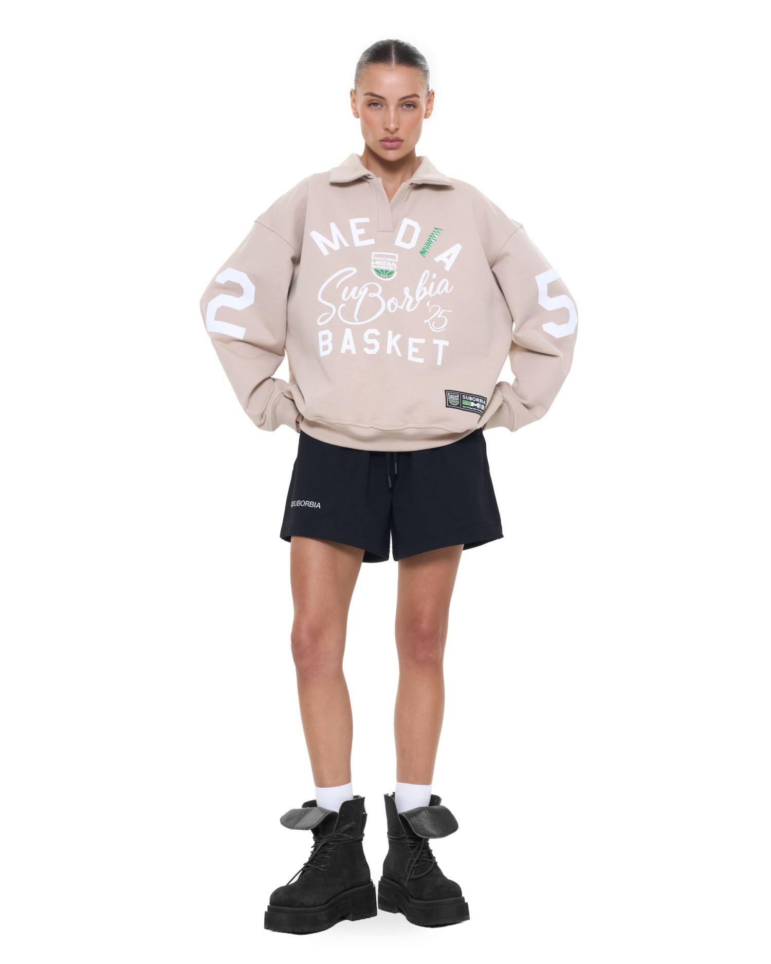 Свитшот-поло MEDIA BASKET Beige