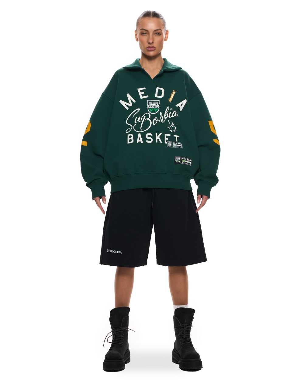 Свитшот-поло MEDIA BASKET Green