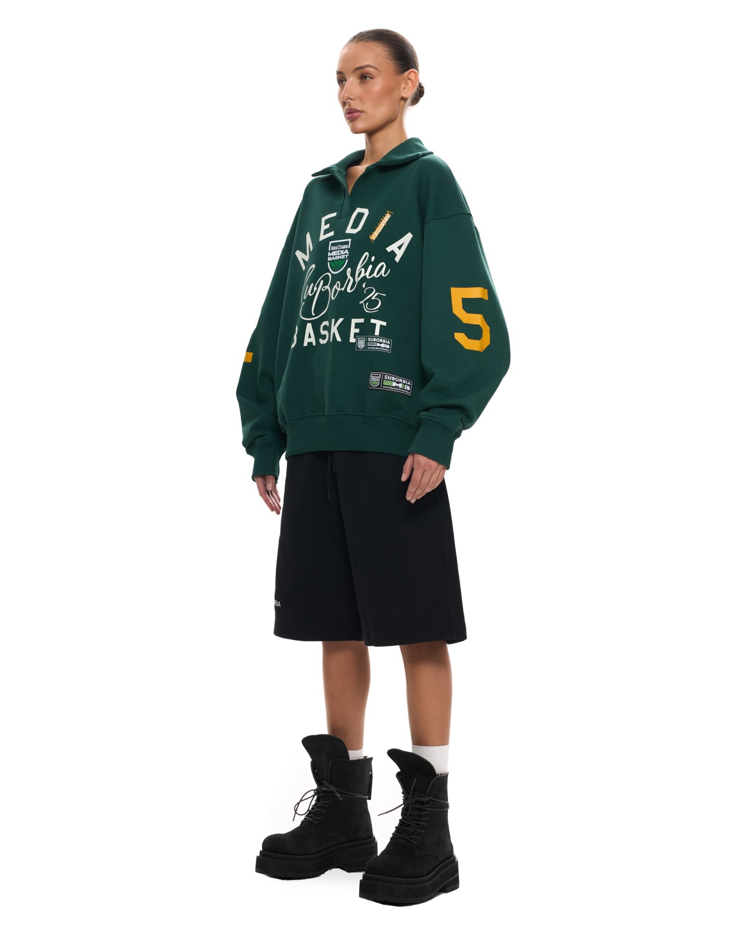 Свитшот-поло MEDIA BASKET Green