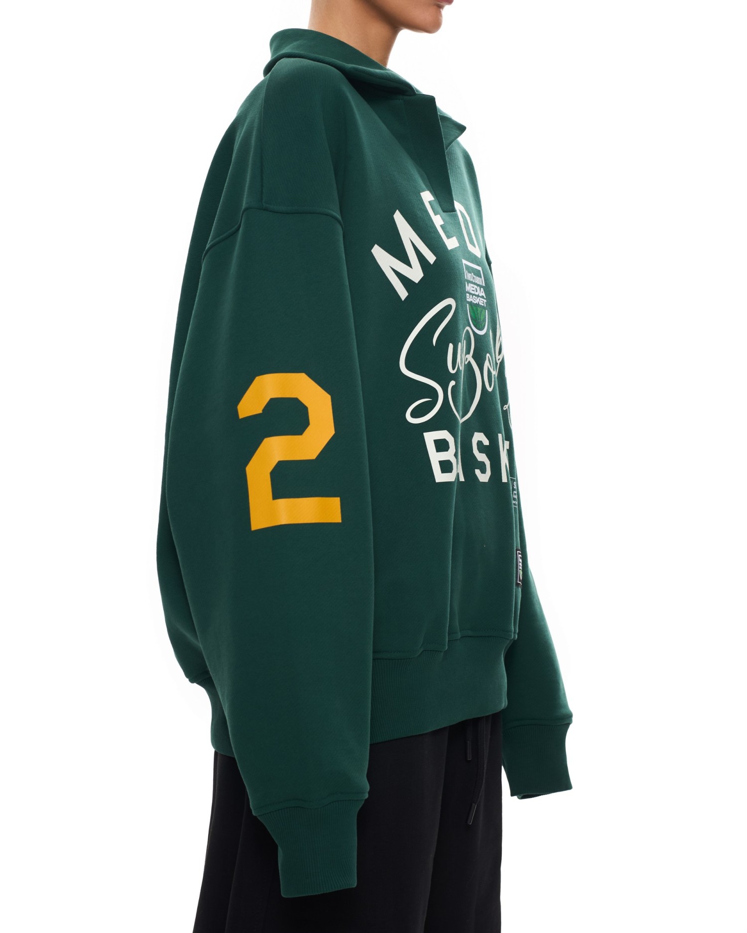 Свитшот-поло MEDIA BASKET Green