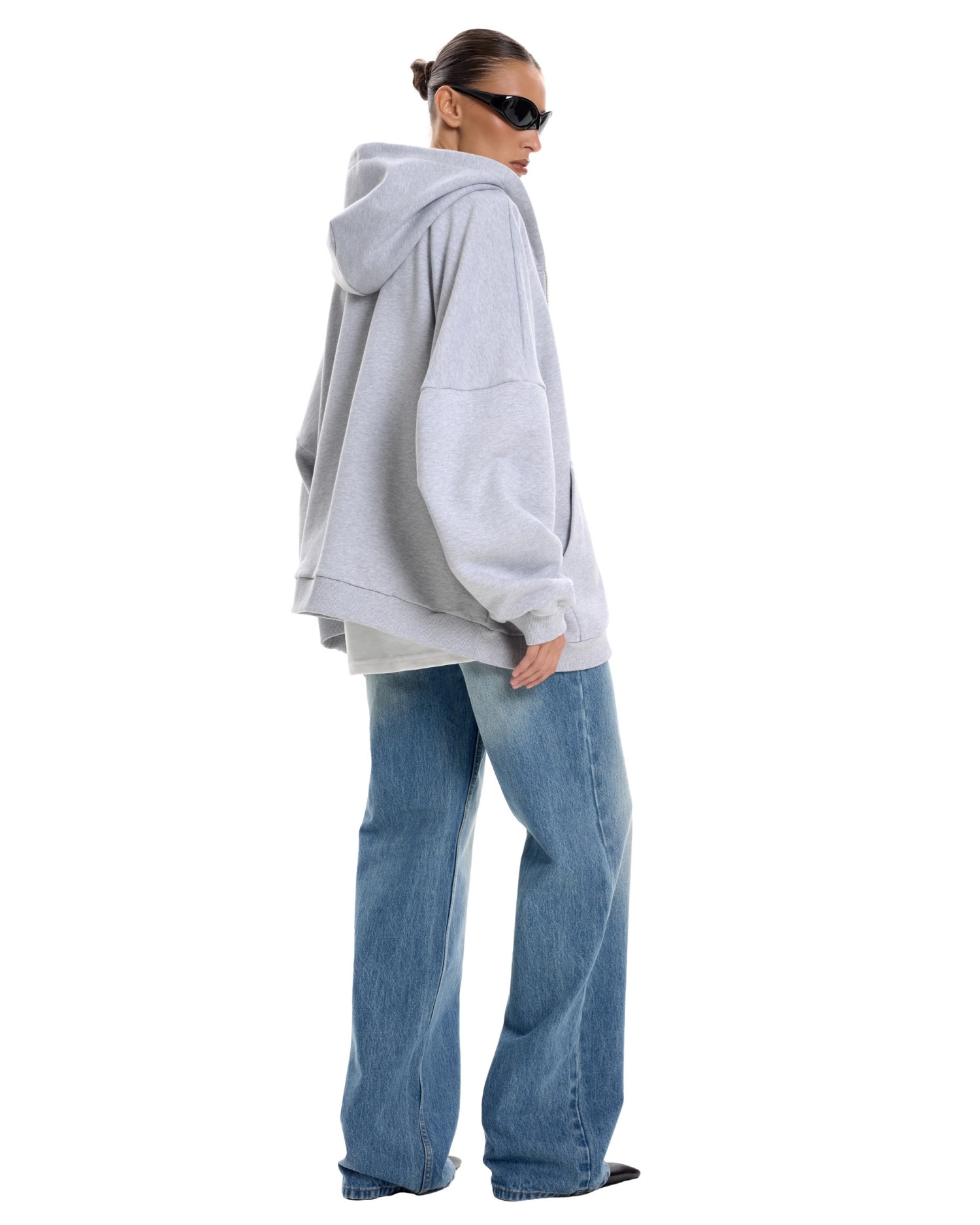 Худи ZIP Grey melange