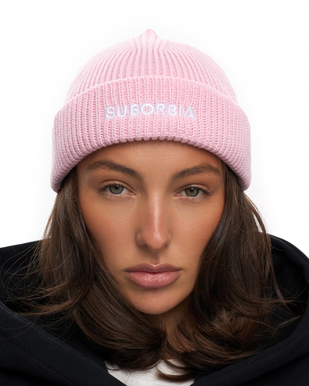 Шапка бини SUBORBIA Name Pink