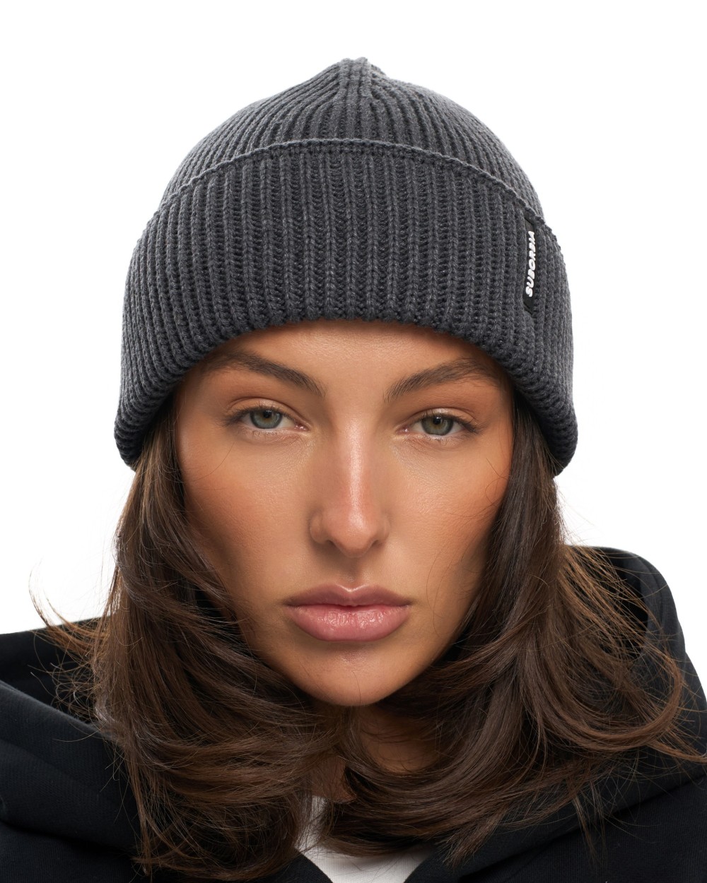 Шапка бини SUBORBIA Dark grey melange
