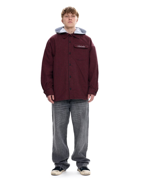 Куртка-рубашка со съемным капюшоном LOST SIGNAL MEN Red-black