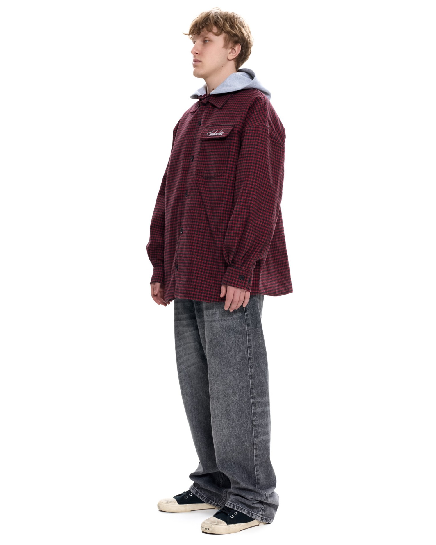 Куртка-рубашка со съемным капюшоном LOST SIGNAL MEN Red-black