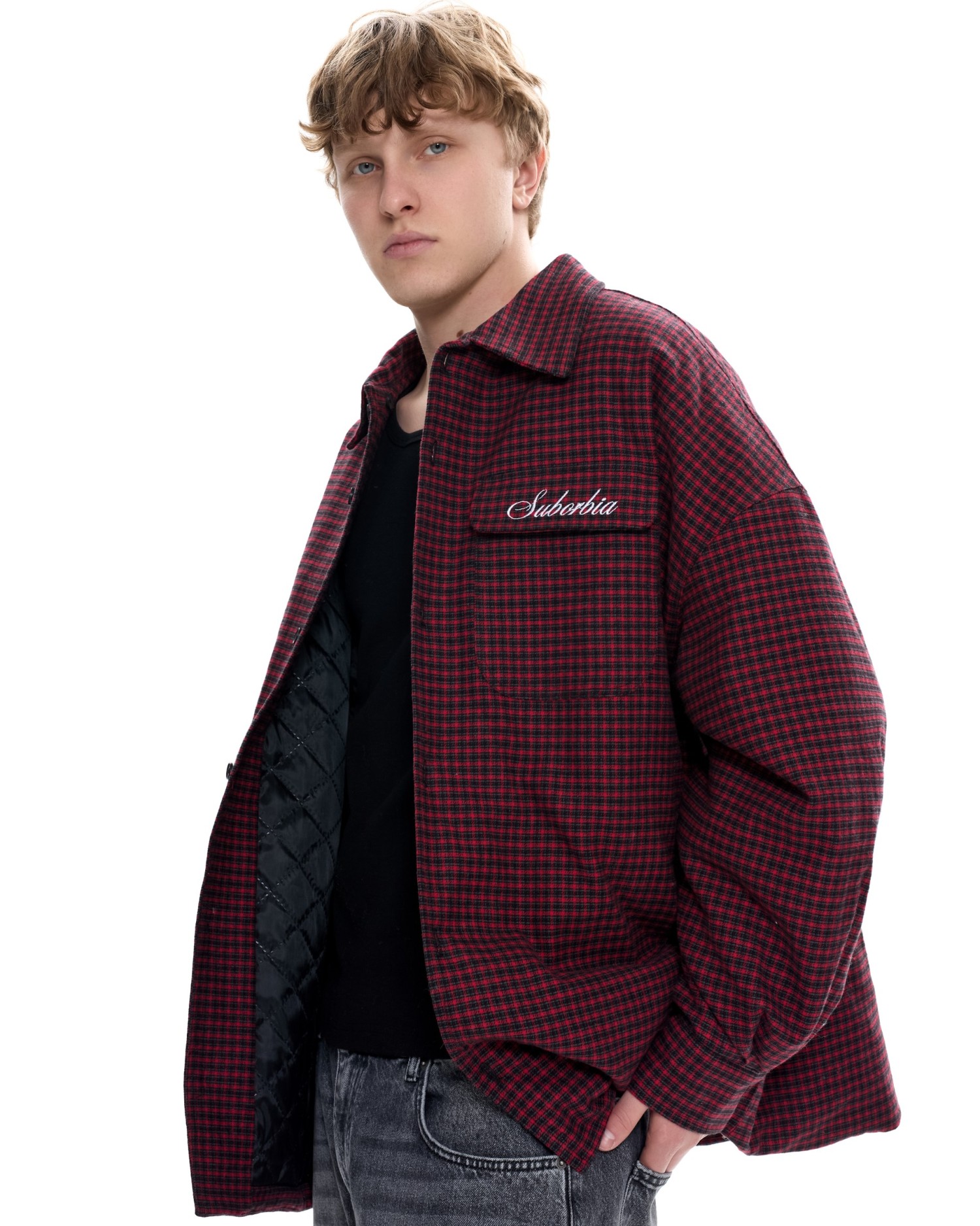 Куртка-рубашка со съемным капюшоном LOST SIGNAL MEN Red-black