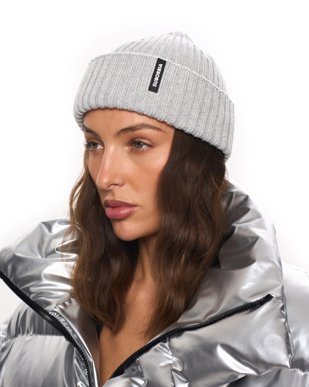 Шапка бини Grey melange