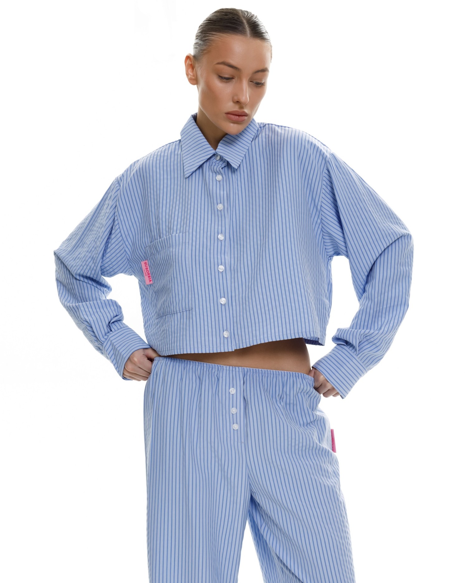 Пижама в полоску MAISON CLOSE Blue