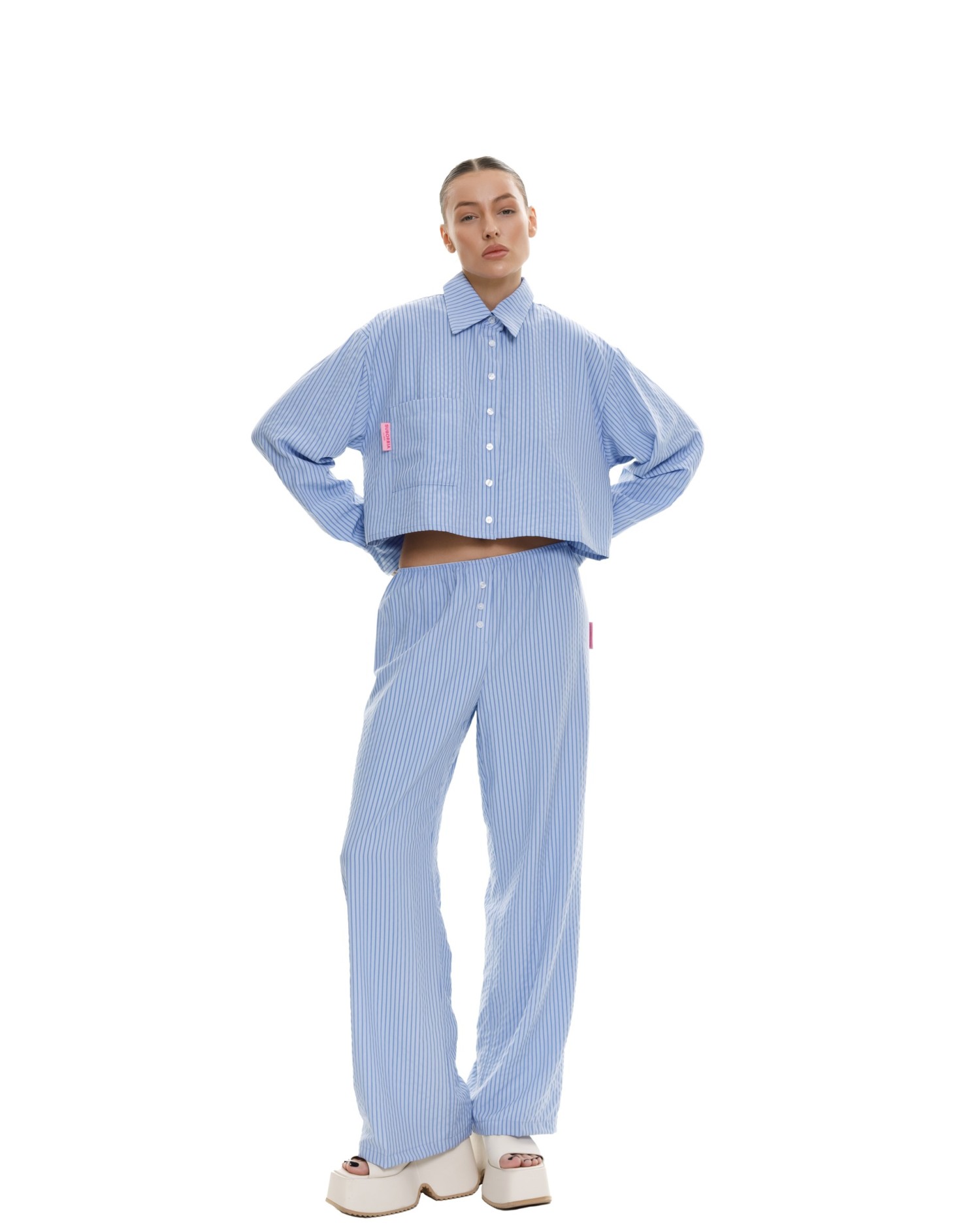Пижама в полоску MAISON CLOSE Blue
