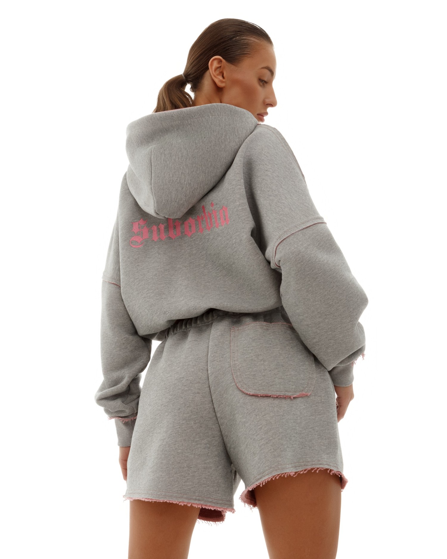 Костюм DOUBLE TROUBLE с худи Grey-Pink