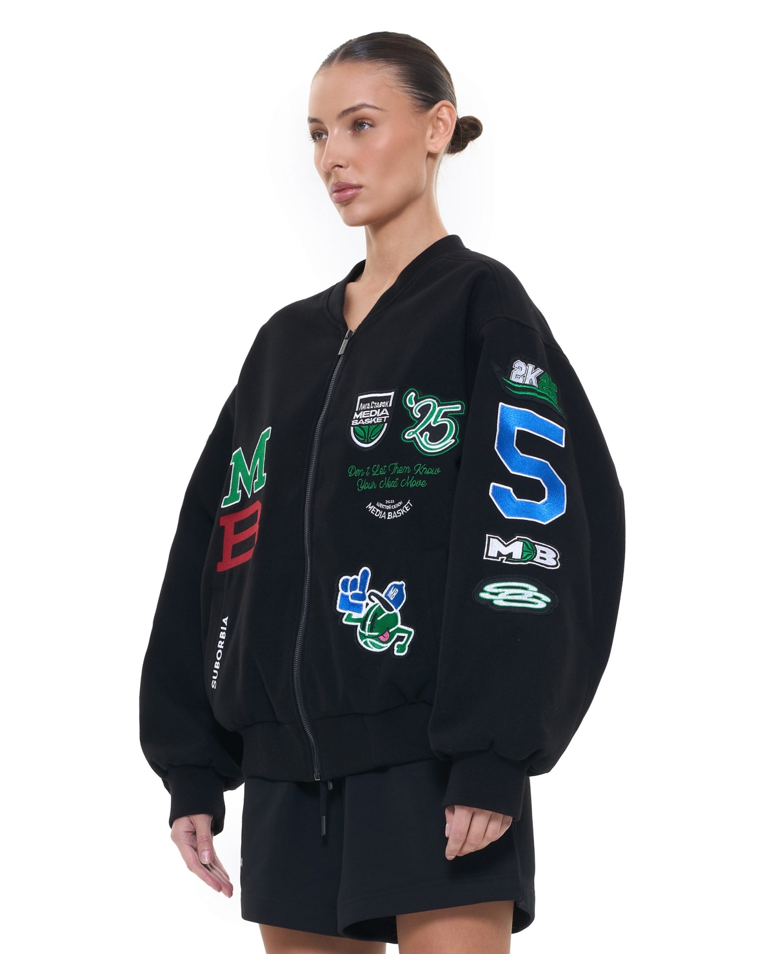 Бомбер MEDIA BASKET Black