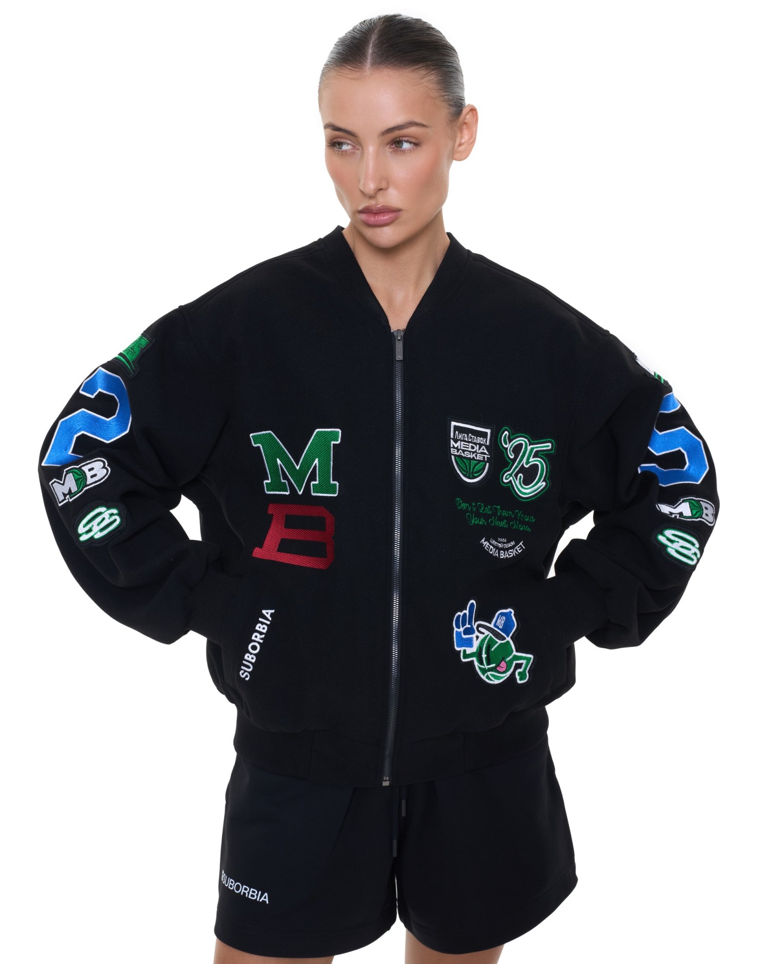 Бомбер MEDIA BASKET Black