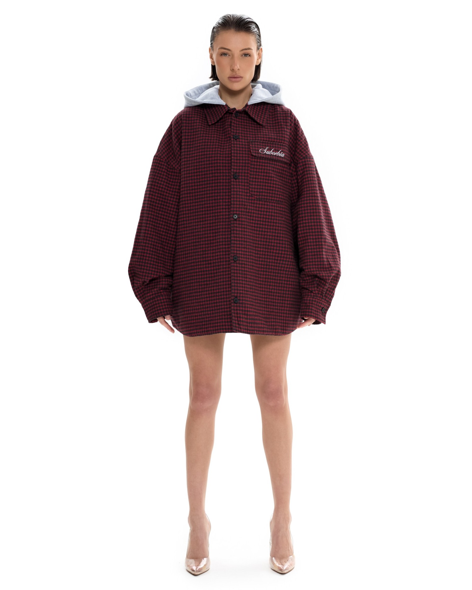 Куртка-рубашка со съемным капюшоном LOST SIGNAL Red-black