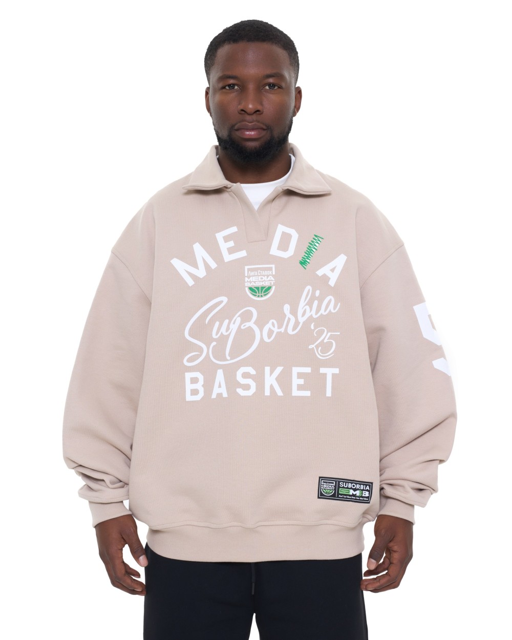 Свитшот-поло MEDIA BASKET MEN Beige