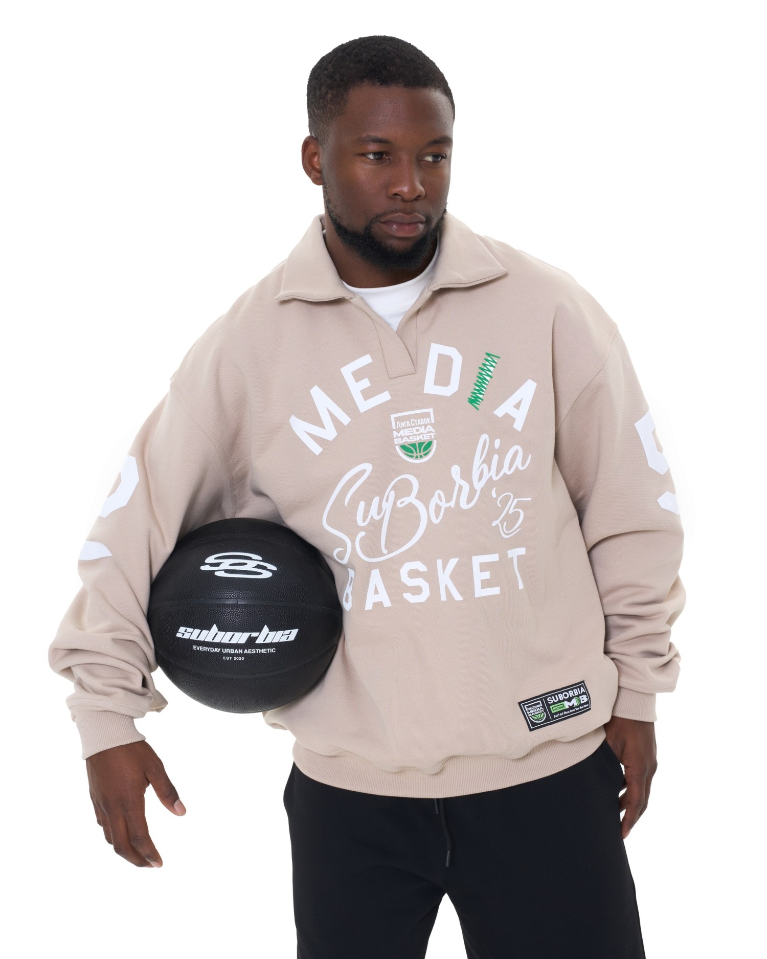 Свитшот-поло MEDIA BASKET MEN Beige
