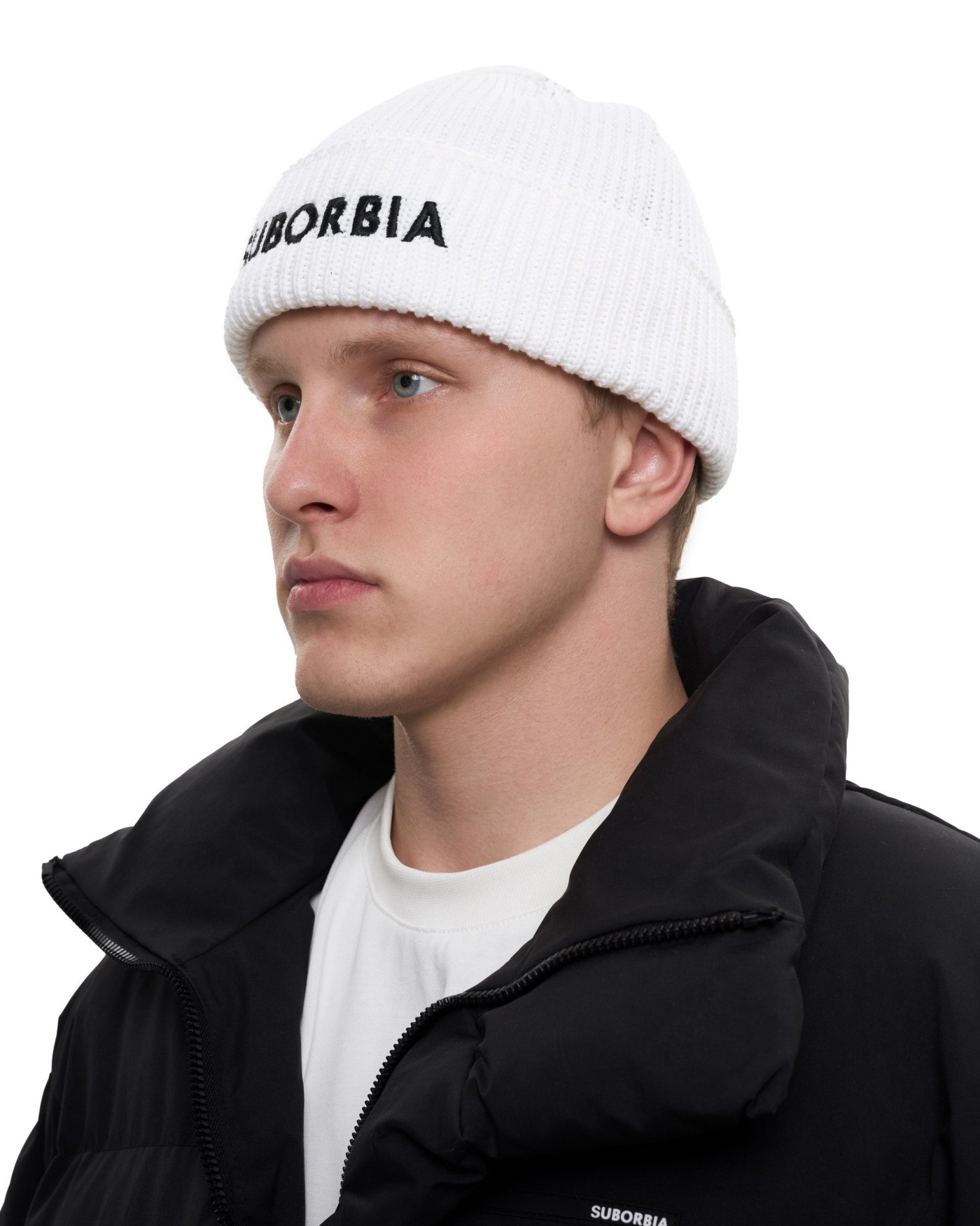 Шапка SUBORBIA Name MEN White