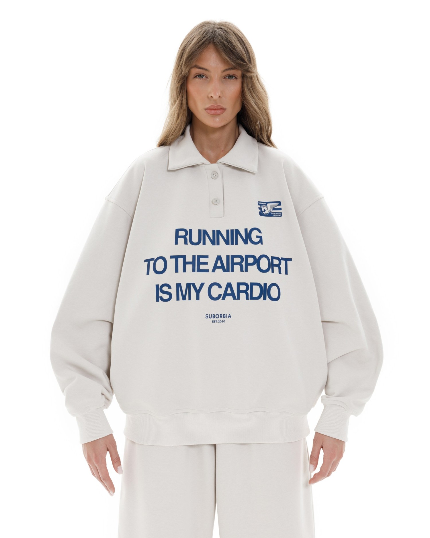 Свитшот-поло TERMINAL S `25 White stone